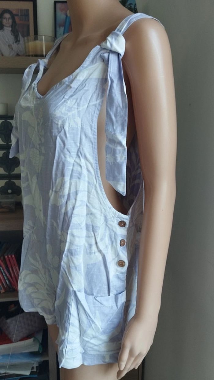 Combishort lilas et blanc kiwi + punch taille m femme - photo numéro 6