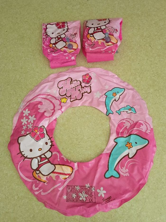 Bouée + 2 brassards Hello Kitty