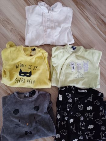 Lot pyjamas velour 1M