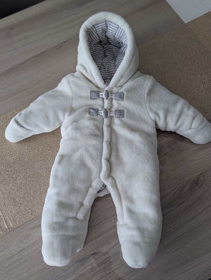 Combinaison bébé blanche OBAIBI 0/3 MOIS