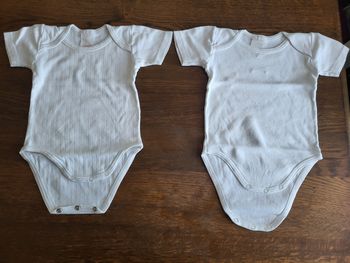 2 bodys manche courte 6 mois 