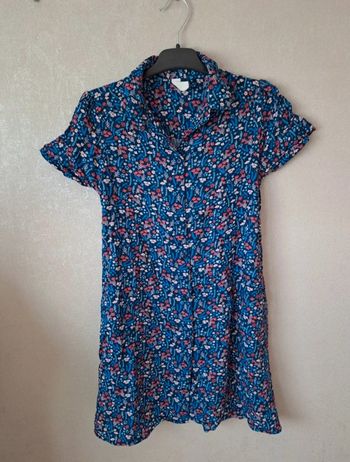 Magnifique robe manches courtes taille 10 ans Tao 100% viscose