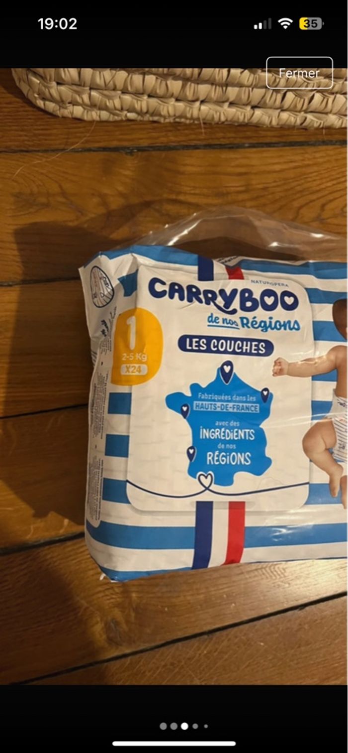 Paquet de couches Carryboo / Taille 1 (2-5 kg) / NEUF - photo numéro 8