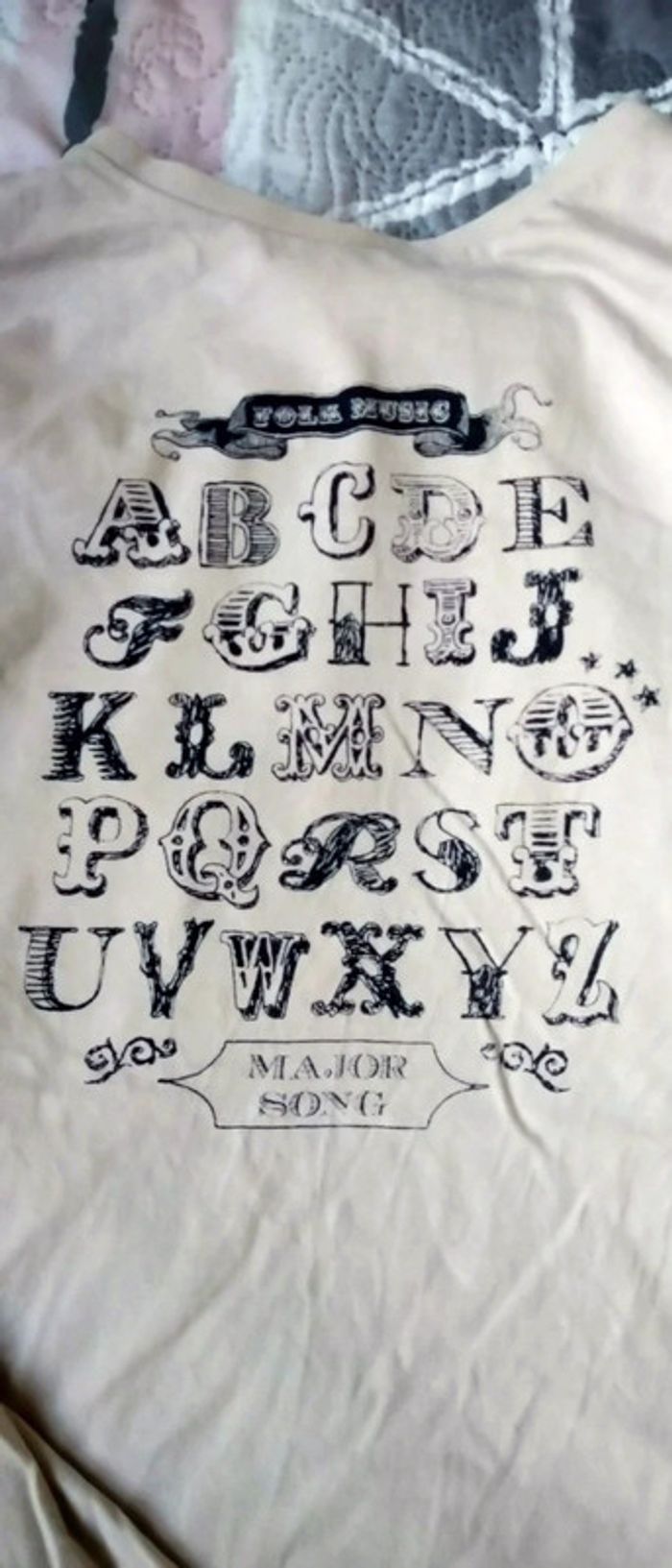 Maillot motif alphabet beige fille 14 ans sergent major - photo numéro 4