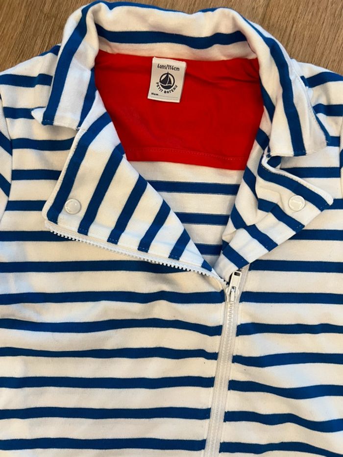 Vend veste marinière petit bateau 6 ans très bon état - photo numéro 3