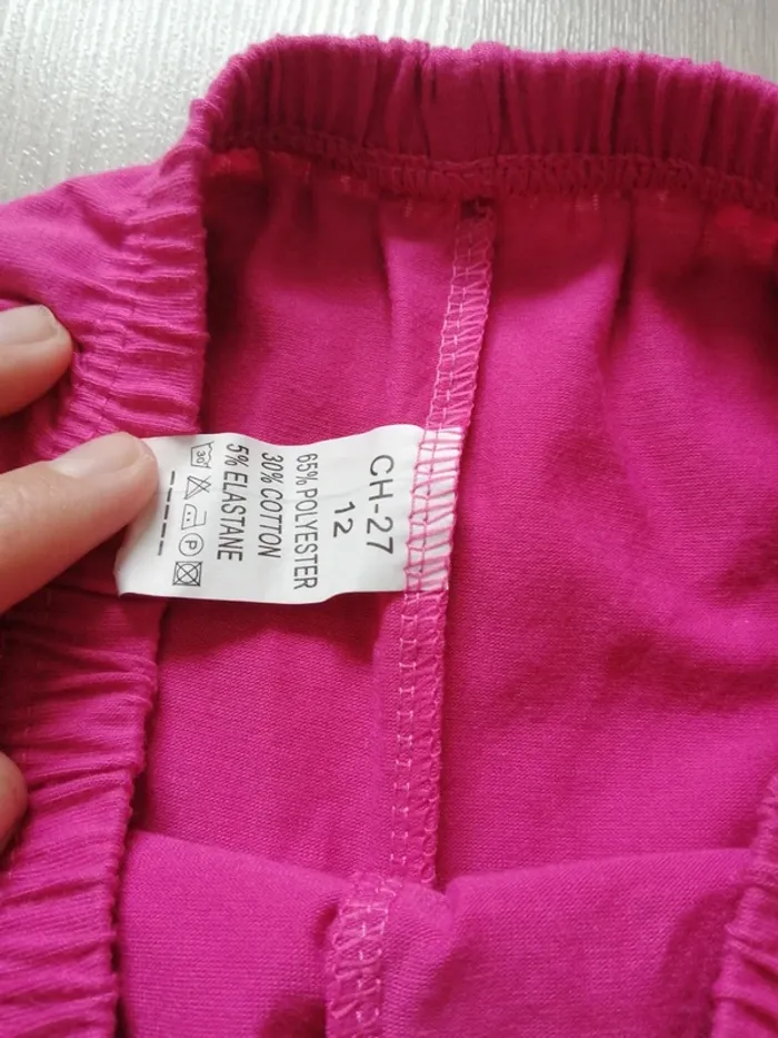 Legging rose taille élastique froncé en bas avec noeuds / sans marque / (12ans) - photo numéro 2