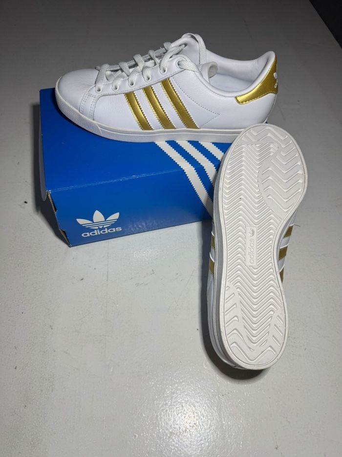 Adidas blanches dorées T38 neuves