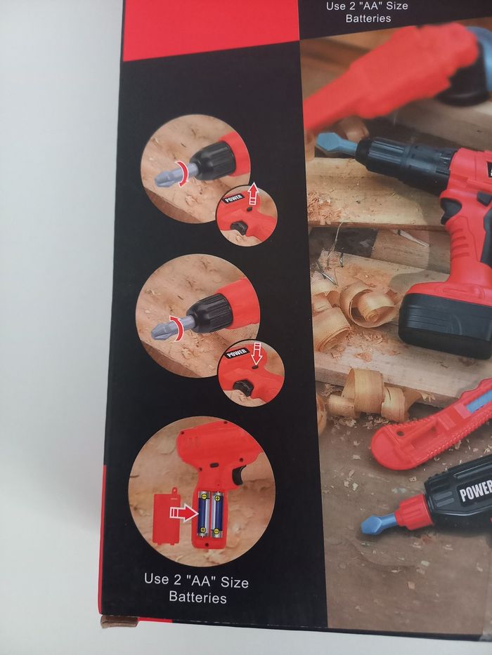 Jouet tournevis neuf 3 embout (piles  AA non fournies) - photo numéro 5