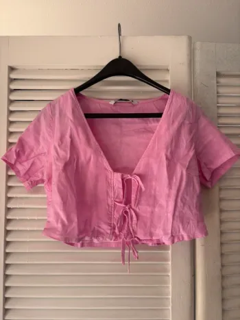 T shirt rose à nouer