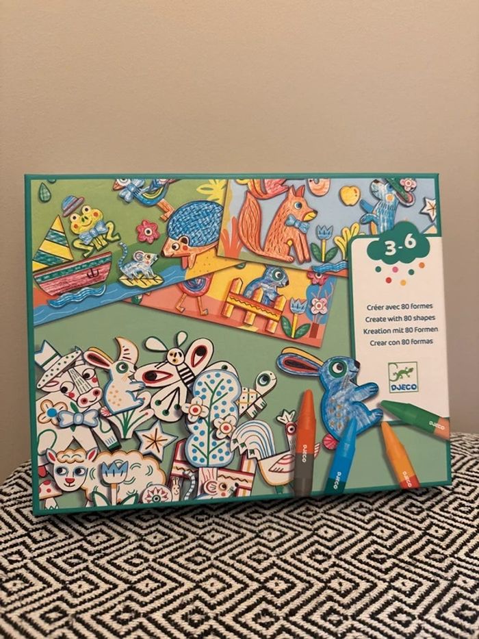 Djeco - Coffret créatif formes à créer Animaux - Dès 3 ans