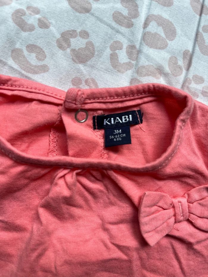 T shirt manches longues rose Kiabi 3 mois - photo numéro 2
