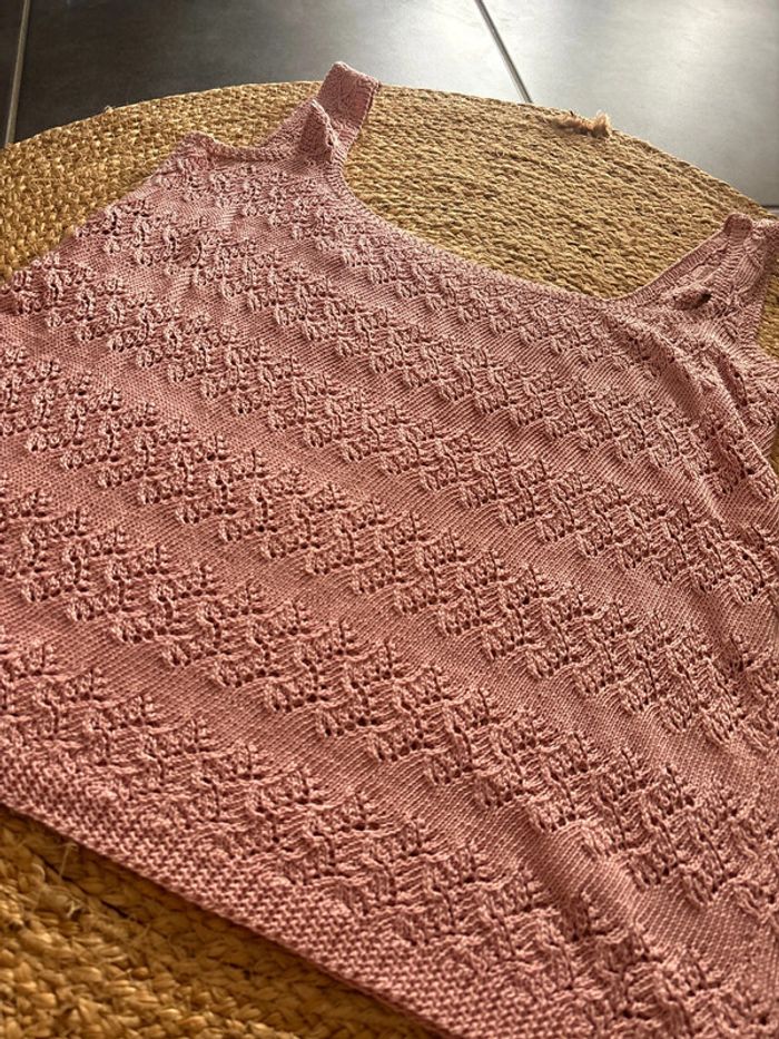 Haut rose débardeur « crochet » - photo numéro 2