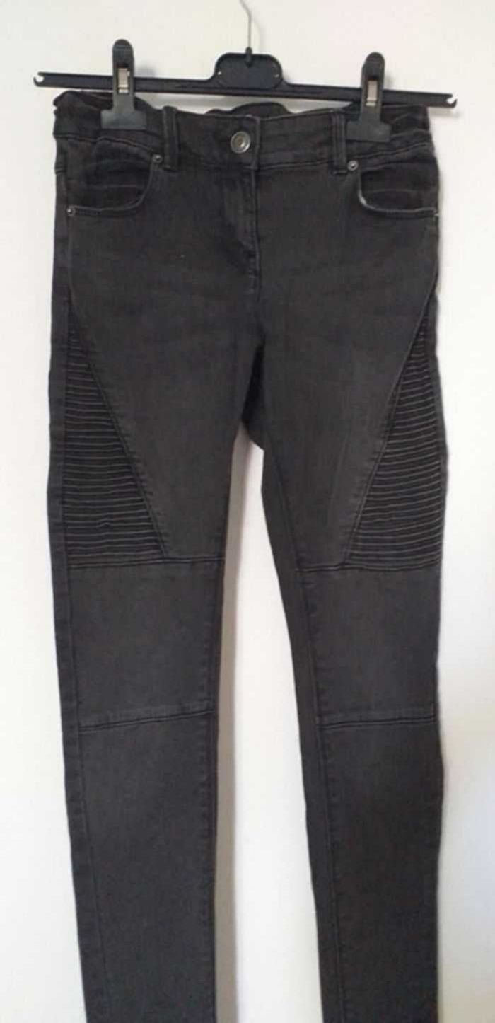 Pantalon jean fille kiabi noir 12 ans - photo numéro 4