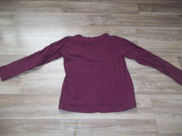 T-shirt ml lie de vin "Darling girl" 4/5 ans - photo numéro 3