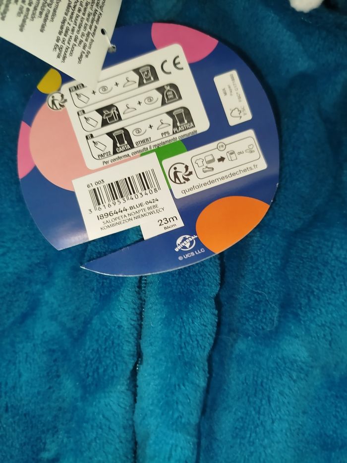 Pyjama / Surpyjama / Déguisement bleu – 23 mois – Neuf - photo numéro 7