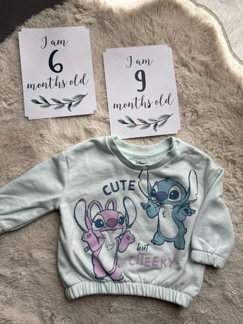 Pull turquoise Lilo et stitch 6 9 mois Disney