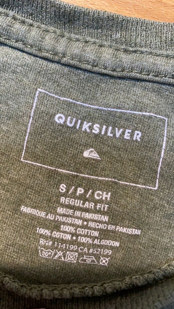 Teeshirt Quiksilver vert kaki Taille S - photo numéro 3