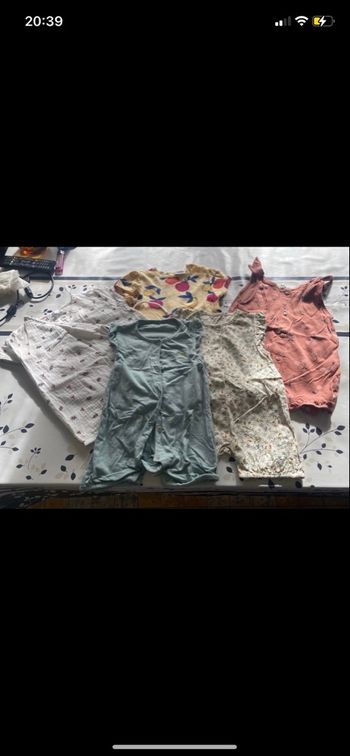 Lot été fille 12 mois