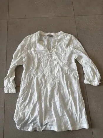 Robe blanche transparente Amaryllis, taille M, très bon état