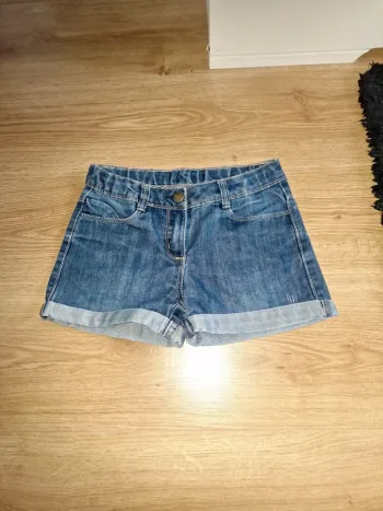 Short jean fin