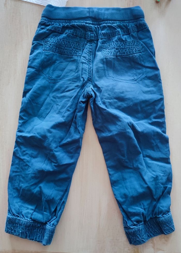 pantalon en toile bleu - photo numéro 2