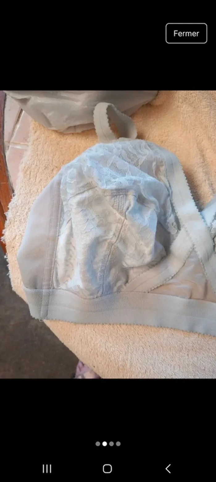 👵soutien gorge Playtex 120D blanc gris - photo numéro 2