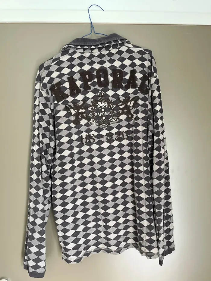 Polo homme à motifs gris manches longues taille XL Kaporal - photo numéro 7