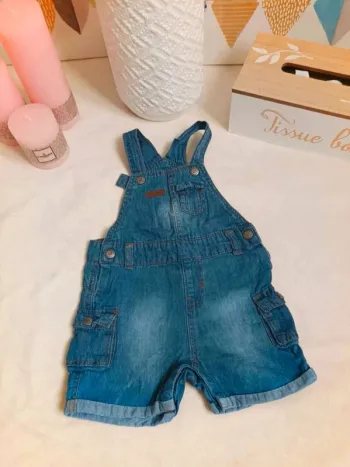 Salopette short effet jean Kiabi fille 18 mois