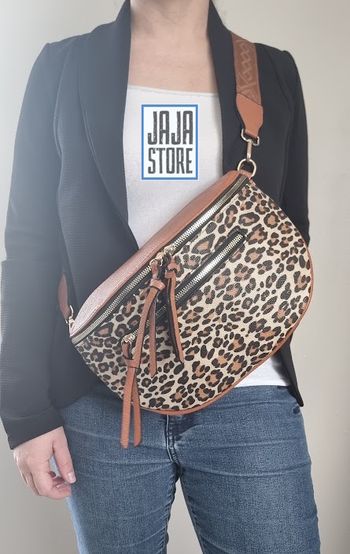 Sac banane PU marron à motifs Léopard🐆