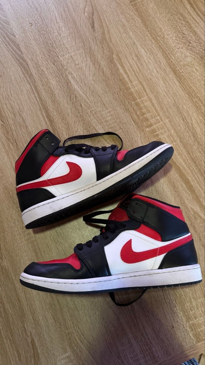 jordan air 1 mid bred toe - photo numéro 5