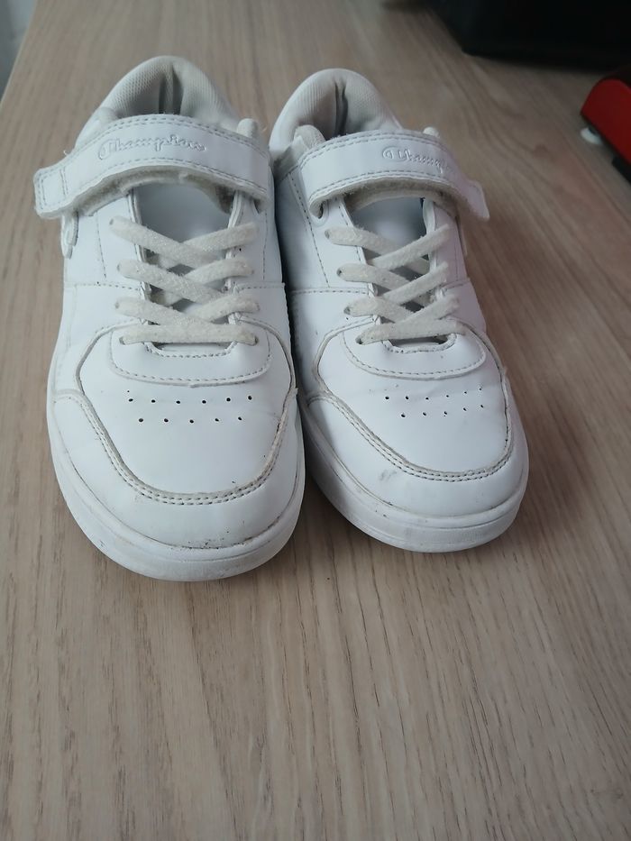 Baskets blanches Champion 34  garçon