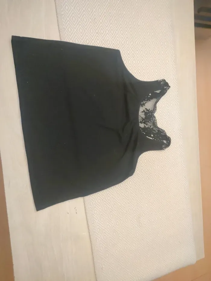 Débardeur la halle noir dentelle dos