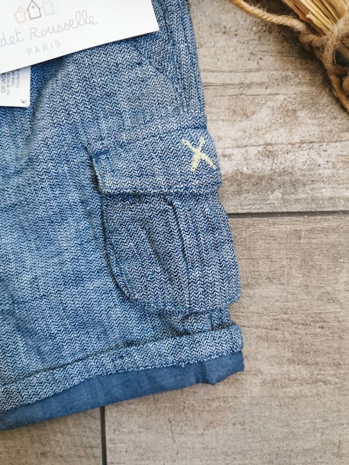 🌺Très joli short Cadet Rouselle 6mois 100%coton Neuf avec étiquette - photo numéro 5