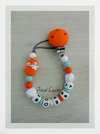 Attache tétine renard