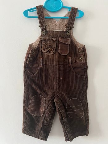Salopette en velours marron