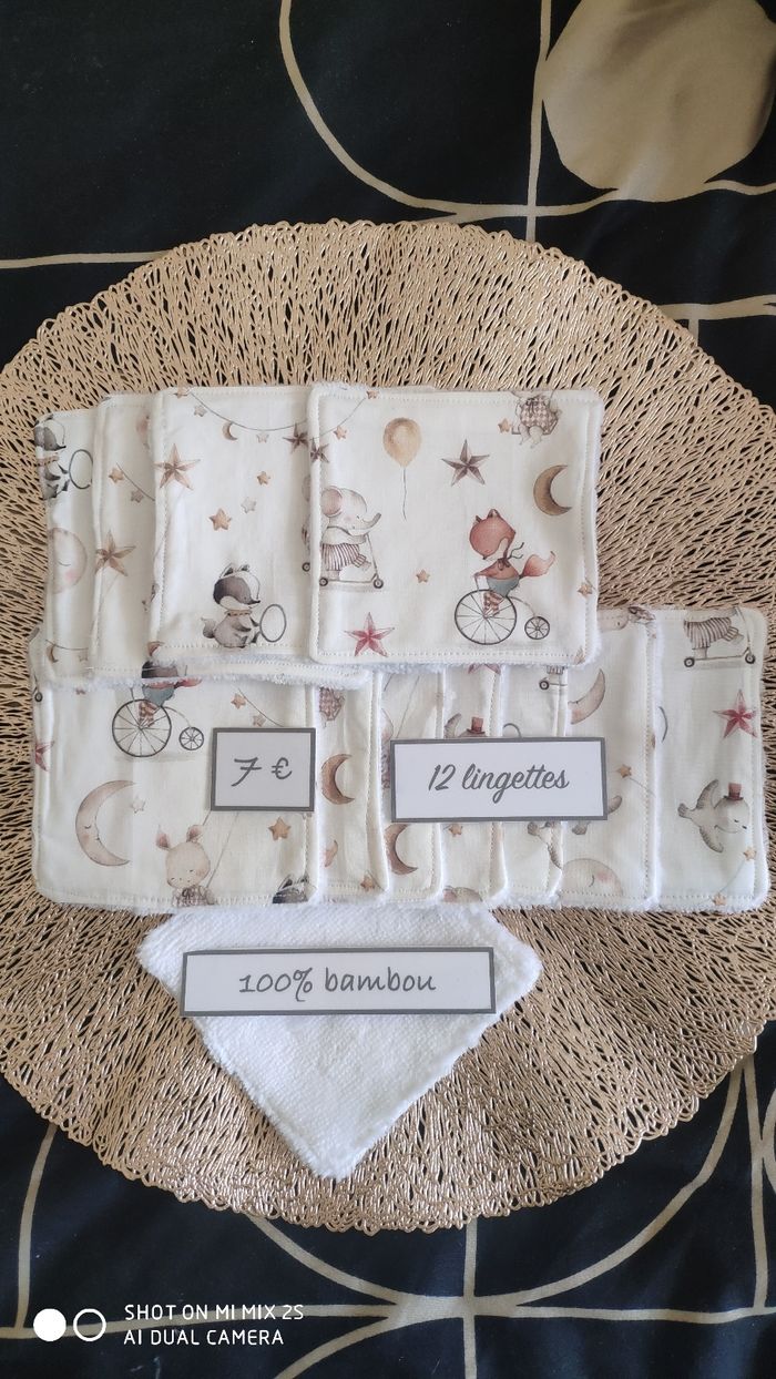 12 lingettes lavables neuf