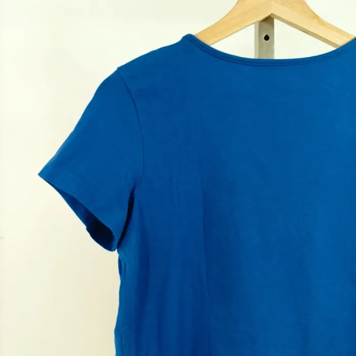 T-shirt bleu col rond Esmara taille L (46/48) basique confortable A1053 - photo numéro 6