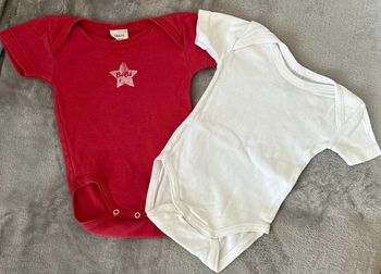 Lot de 2 bodies manches courtes - 3 mois