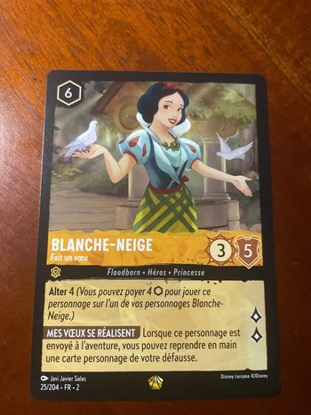 Carte Lorcana - Blanche-Neige : Fait un vœu - 25/204 - FR - 2