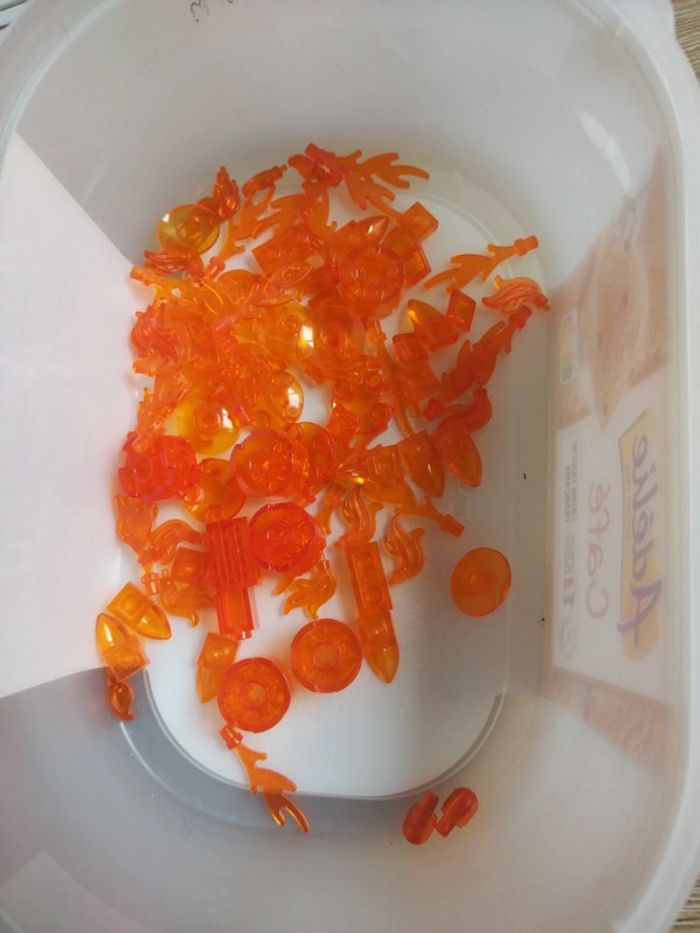 Lego lot 88 pièces divers trans orange - photo numéro 3
