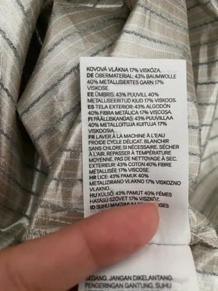 Robe métallisée beige argent H&M - photo numéro 7
