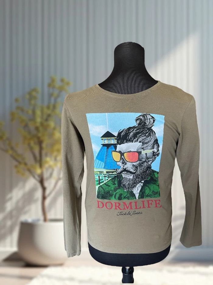 Tshirt manches longues kaki Jack&Jones 12 ans