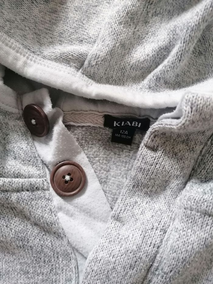 Pull sweat-shirt à capuche 🩶 garçon 12 ans - photo numéro 4