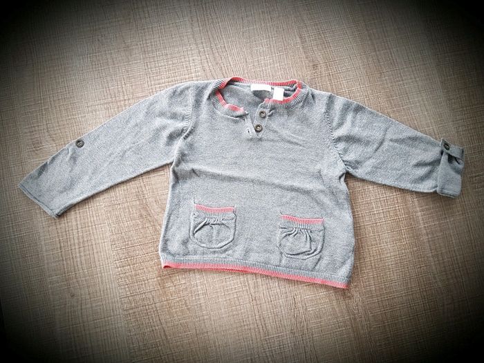 Pull fin Obaïbi 18 mois manches ajustables