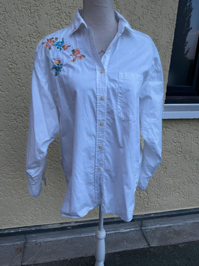 🌸 Chemise Kenzo blanche brodée – Taille M 🌸 - photo numéro 2