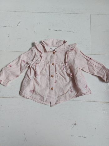 Chemise brodé et volant Zara Taille 3-6 mois