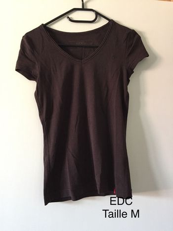 T-shirt marron EDC Taille M
