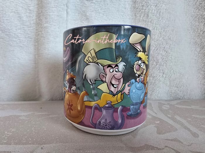 Tasse scène Disney Alice pays des merveilles Cheshire Lapin blanc - photo numéro 3