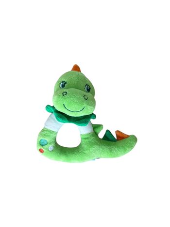 Hochet peluche dinosaure avec bille