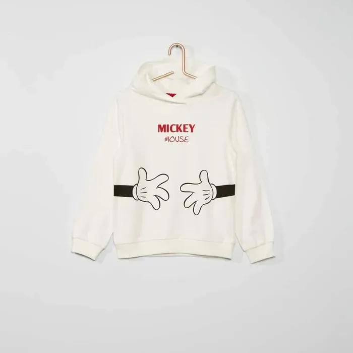 Sweat pull capuche blanc Disney Mickey 8 ans - photo numéro 2